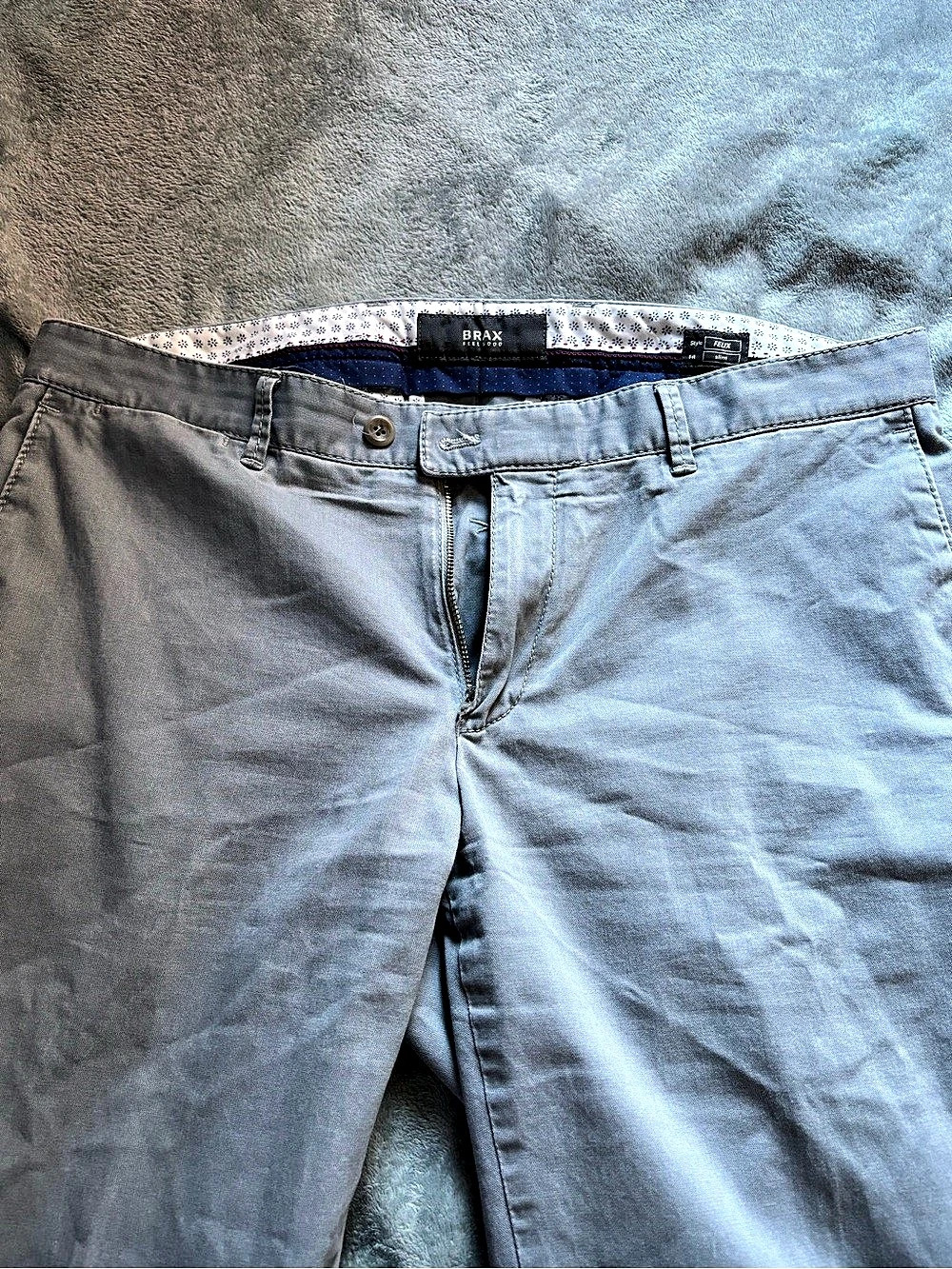 BRAX felix Men's Cotton Chinos Blue Waist 34/28 inseam